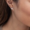 Previously Owned - 3/4 CT. T.W. Diamond Frame Stud Earrings in 14K White Gold