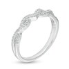 Thumbnail Image 3 of Previously Owned - 1/5 CT. T.W. Diamond Twist Shank Anniversary Band in 14K White Gold