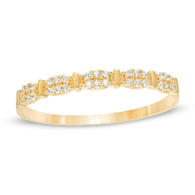 Main Image 1 of Previously Owned - 1/15 CT. T.W. Diamond Stackable Anniversary Band in 10K Gold