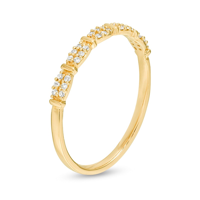 Main Image 3 of Previously Owned - 1/15 CT. T.W. Diamond Stackable Anniversary Band in 10K Gold