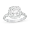 Thumbnail Image 0 of Previously Owned - 1 CT. T.W. Diamond Cushion Frame Engagement Ring in 14K White Gold