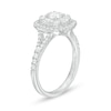 Thumbnail Image 2 of Previously Owned - 1 CT. T.W. Diamond Cushion Frame Engagement Ring in 14K White Gold
