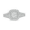 Thumbnail Image 4 of Previously Owned - 1 CT. T.W. Princess-Cut Diamond Cushion Frame Split Shank Engagement Ring in 14K White Gold