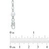 Thumbnail Image 2 of Previously Owned-5.0mm Freshwater Cultured Pearl and Diamond Accent Infinity Bracelet in Sterling Silver-7.25"