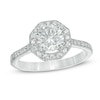 Thumbnail Image 0 of Previously Owned - 1-1/3 CT. T.W. Diamond Octagon Frame Vintage-Style Engagement Ring in 14K White Gold