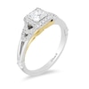 Thumbnail Image 2 of Previously Owned - Enchanted Disney Pocahontas 3/4 CT. T.W. Princess-Cut Diamond Engagement Ring in 14K Two-Tone Gold