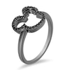 Thumbnail Image 2 of Previously Owned - Mickey Mouse & Minnie Mouse 1/6 CT. T.W. Black Diamond Ring in Sterling Silver
