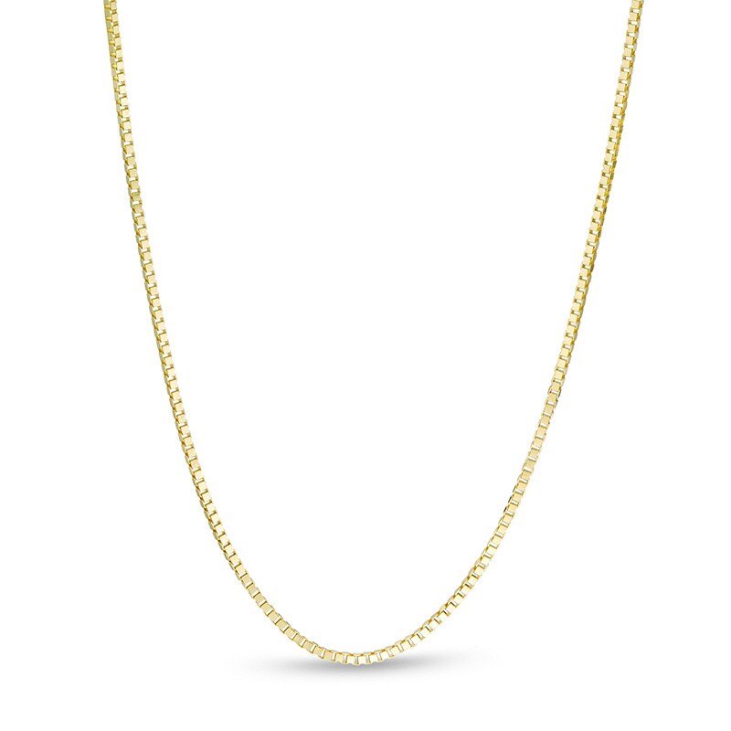 Main Image 1 of Previously Owned - Made in Italy 0.7mm Box Chain Necklace in 10K Gold - 18&quot;