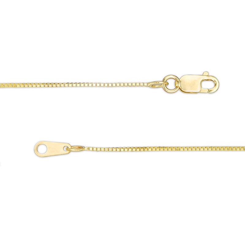 Main Image 2 of Previously Owned - Made in Italy 0.7mm Box Chain Necklace in 10K Gold - 18&quot;