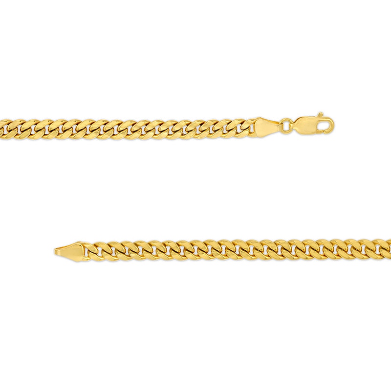 Main Image 4 of Previously Owned - Made in Italy 4.5mm Cuban Curb Chain Necklace in Hollow 10K Gold - 22&quot;