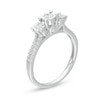 Thumbnail Image 2 of Previously Owned - 1/3 CT. T.W. Diamond Past Present Future® Double Row Engagement Ring in 10K White Gold