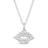 Thumbnail Image 1 of Previously Owned - Marilyn Monroe™ Collection 1/8 CT. T.W. Diamond Lips Pendant in Sterling Silver