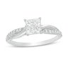 Thumbnail Image 1 of Previously Owned - 1/2 CT. T.W. Princess-Cut Quad Diamond Twist Shank Engagement Ring in 14K White Gold