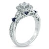 Thumbnail Image 1 of Previously Owned - Vera Wang Love Collection 3/4 CT. T.W. Diamond and Blue Sapphire Ring in 14K White Gold