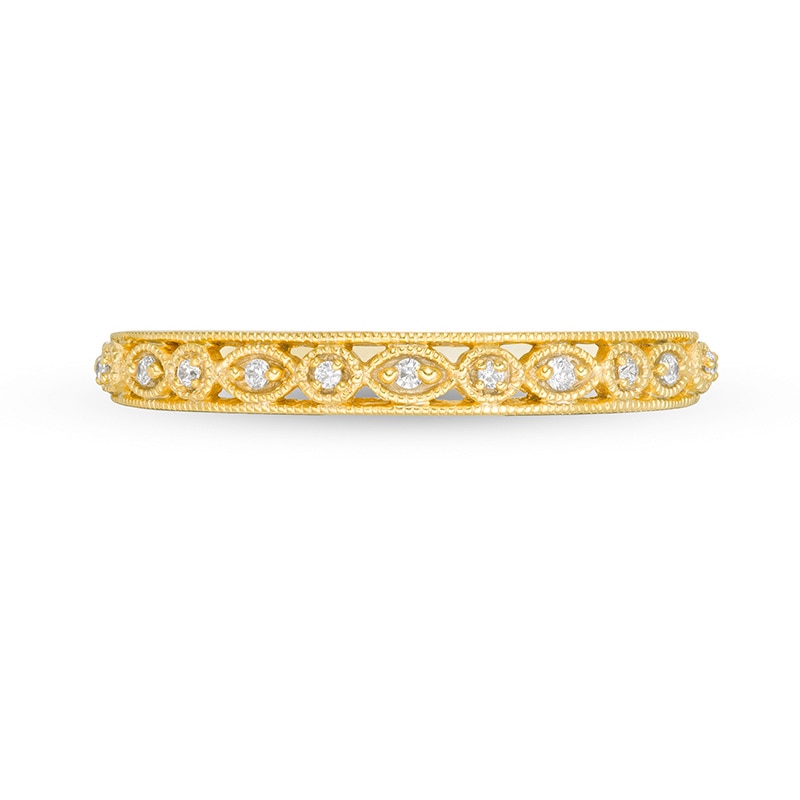 Previously Owned - 1/20 CT. T.W. Diamond Art Deco Vintage-Style Band in 10K Gold