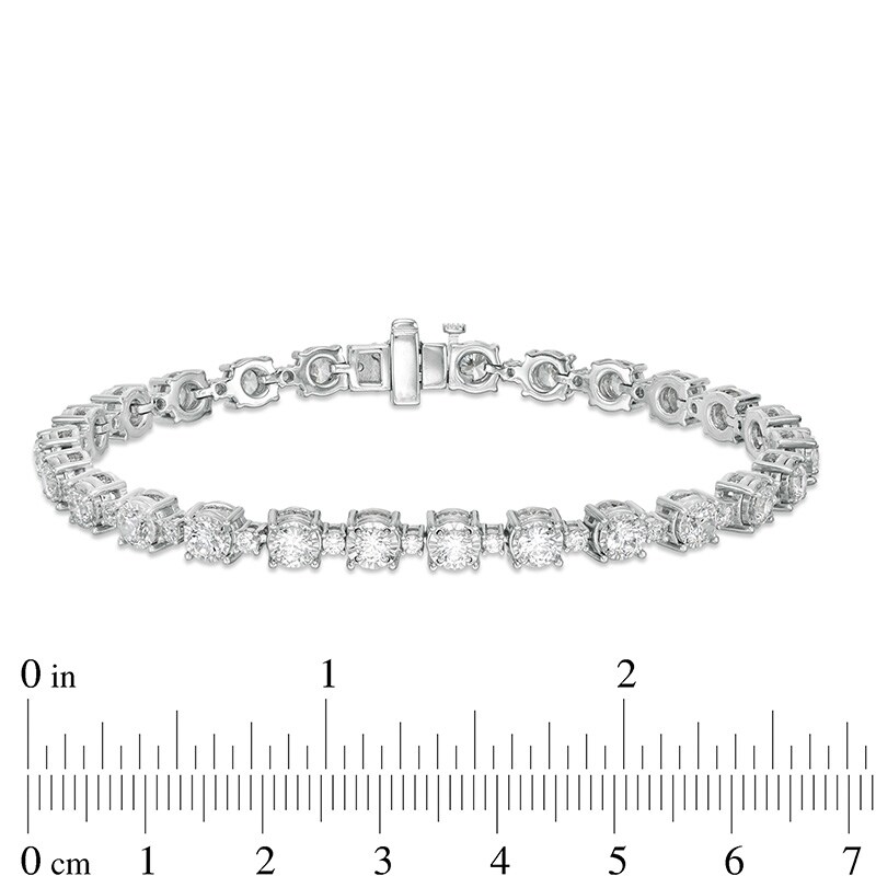 Main Image 4 of Previously Owned - 5 CT. T.W. Composite Diamond Line Bracelet in 10K White Gold