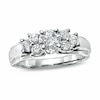 Thumbnail Image 1 of Previously Owned - 1 CT. T.W. Diamond Cluster Engagement Ring in 14K White Gold