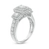 Thumbnail Image 2 of Previously Owned - 1-1/2 CT. T.W. Emerald-Cut Diamond Past Present Future® Engagement Ring in 14K White Gold