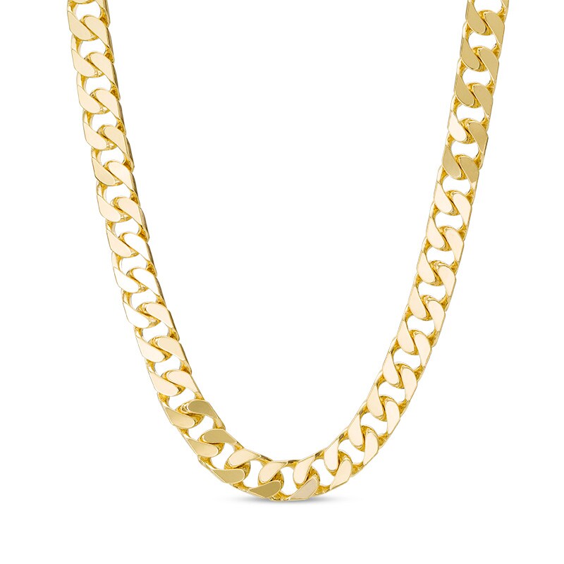 Main Image 1 of Previously Owned - Men's Curb Chain Necklace in Solid 10K Gold - 22"