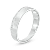 Thumbnail Image 2 of Previously Owned - Men's 1/8 CT. T.W. Diamond Channel-Set Wedding Band in 10K White Gold