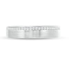 Previously Owned - Men's 1/8 CT. T.W. Diamond Channel-Set Wedding Band in 10K White Gold