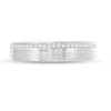 Thumbnail Image 3 of Previously Owned - Men's 1/8 CT. T.W. Diamond Channel-Set Wedding Band in 10K White Gold