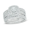 Thumbnail Image 0 of Previously Owned - 1-1/5 CT. T.W. Diamond Frame Three Piece Bridal Set in 14K White Gold