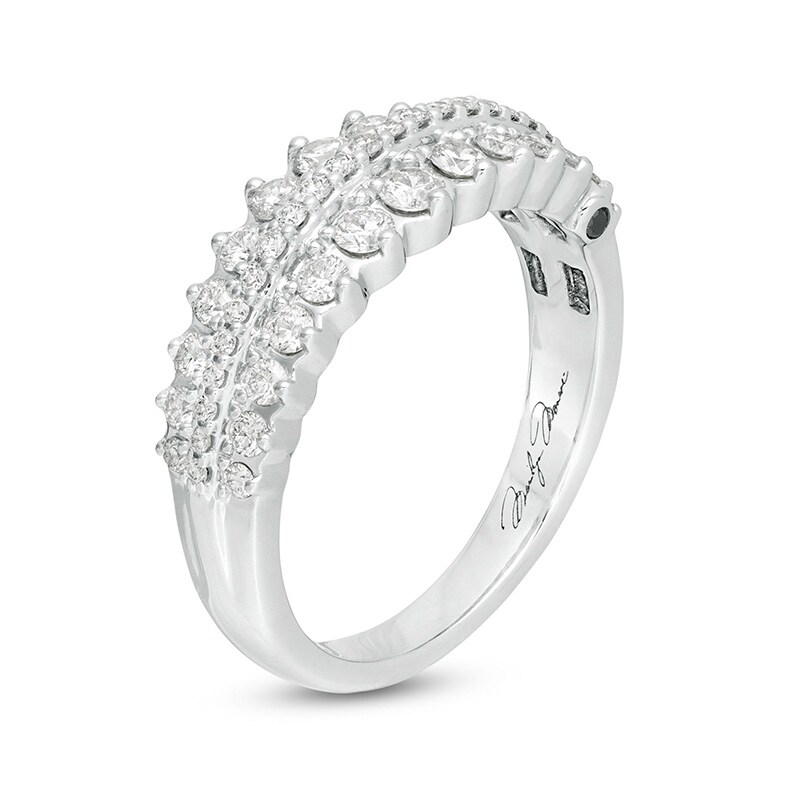 Main Image 2 of Previously Owned - Marilyn Monroe™ Collection 3/4 CT. T.W. Diamond Scallop-Edge Anniversary Band in 14K White Gold