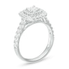 Previously Owned - 1 CT. T.W. Princess-Cut Diamond Double Frame Engagement Ring in 14K White Gold