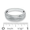 Thumbnail Image 2 of Previously Owned - Men's 1/10 CT. T.W. Diamond Wedding Band in 10K White Gold