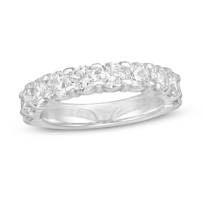 Previously Owned - 2 CT. T.W. Diamond Ten Stone Band in 14K White Gold