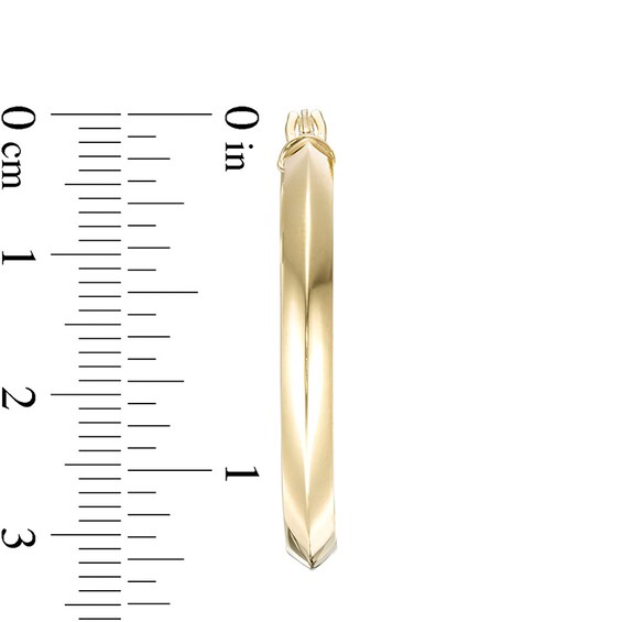 Previously Owned - 30.0mm Knife Edge Tube Hoop Earrings in 10K Gold Previously Owned - 30.0mm Knife Edge Tube Hoop Earrings in 10K Gold