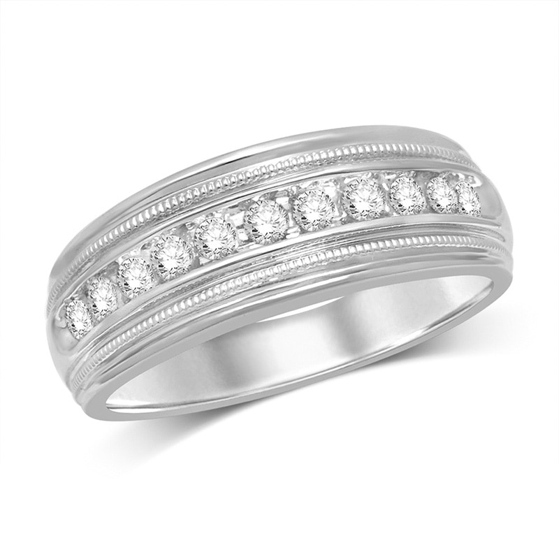 Main Image 1 of Previously Owned - 1/2 CT. T.W. Diamond Anniversary Band in 14K White Gold