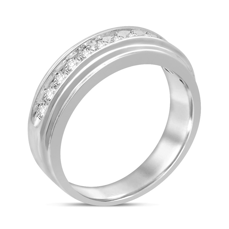Main Image 2 of Previously Owned - 1/2 CT. T.W. Diamond Anniversary Band in 14K White Gold