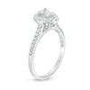 Thumbnail Image 3 of Previously Owned - 1/2 CT. T.W. Pear-Shaped Diamond Frame Engagement Ring in 14K White Gold