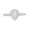 Thumbnail Image 4 of Previously Owned - 1/2 CT. T.W. Pear-Shaped Diamond Frame Engagement Ring in 14K White Gold