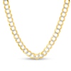 Thumbnail Image 1 of Previously Owned - Men's 9.7mm Diamond-Cut Curb Chain Necklace in 14K Two-Tone Gold - 24"