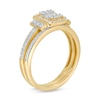 Thumbnail Image 3 of Previously Owned - 1/2 CT. T.W. Composite Diamond Frame Collar Bridal Set in 10K Gold