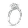 Thumbnail Image 3 of Previously Owned - 1/2 CT. T.W. Diamond Double Teardrop Frame Split Shank Engagement Ring in 10K White Gold