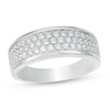 Thumbnail Image 1 of Previously Owned - 1 CT. T.W. Diamond Triple Row Wedding Band in 10K White Gold
