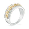 Thumbnail Image 2 of Previously Owned - 1/2 CT. T.W. Diamond Swirl Ring in 10K Two-Tone Gold