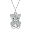 Thumbnail Image 1 of Previously Owned - 1/10 CT. T.W. Diamond Teddy Bear Pendant in Sterling Silver