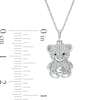 Thumbnail Image 2 of Previously Owned - 1/10 CT. T.W. Diamond Teddy Bear Pendant in Sterling Silver