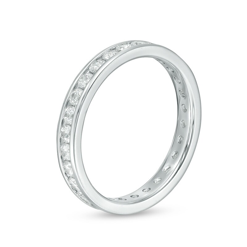 Main Image 2 of Previously Owned - 1 CT. T.W. Diamond Eternity Band in 14K White Gold (H/SI2)