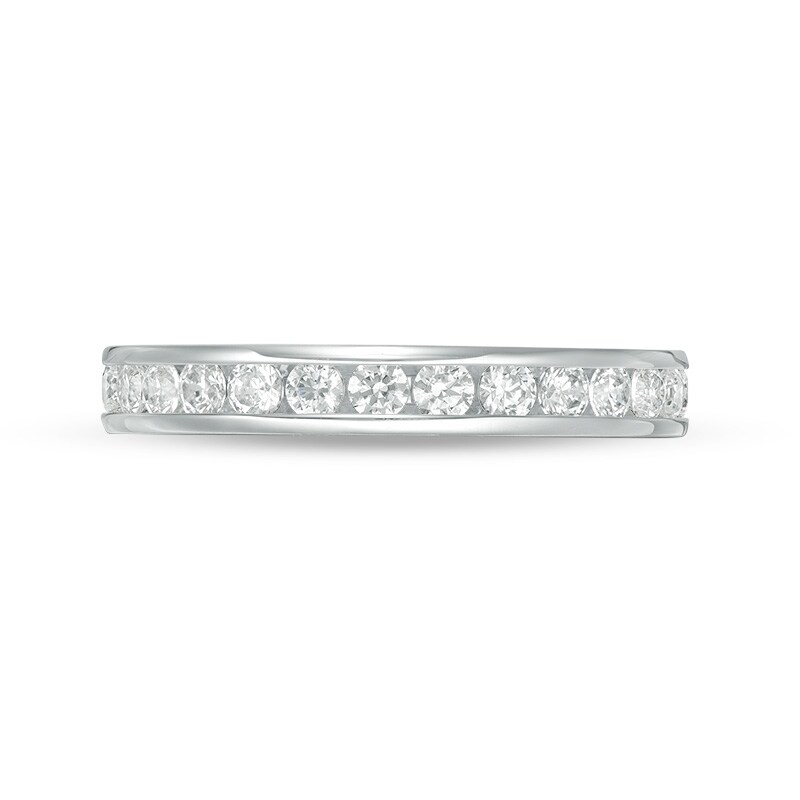 Main Image 4 of Previously Owned - 1 CT. T.W. Diamond Eternity Band in 14K White Gold (H/SI2)