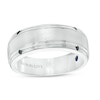 Thumbnail Image 1 of Previously Owned - Vera Wang Men's 1/20 CT. T.W. Black Diamond Four Stone Wedding Band in 14K White Gold
