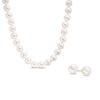 Thumbnail Image 1 of Previously Owned-IMPERIAL® 6.5-7.0mm Akoya Cultured Pearl Strand Necklace and Stud Earrings Set with 14K Gold Clasp