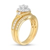 Thumbnail Image 2 of Previously Owned - 1 CT. T.W. Diamond Cushion Frame Vintage-Style Bridal Set in 10K Gold