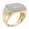 Thumbnail Image 1 of Previously Owned - Men's 2 CT. T.W. Composite Diamond Rectangular Frame Ring in 10K Gold
