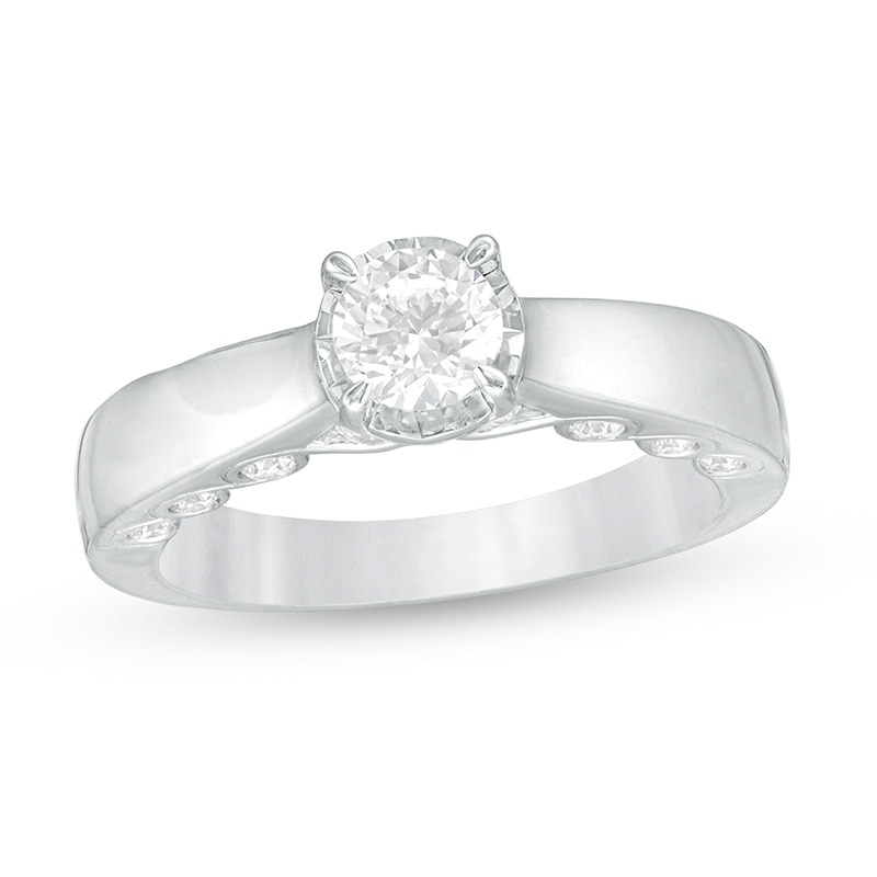 Previously Owned - 1 CT. T.W. Diamond Solitaire Engagement Ring in 10K White Gold (I/I3)